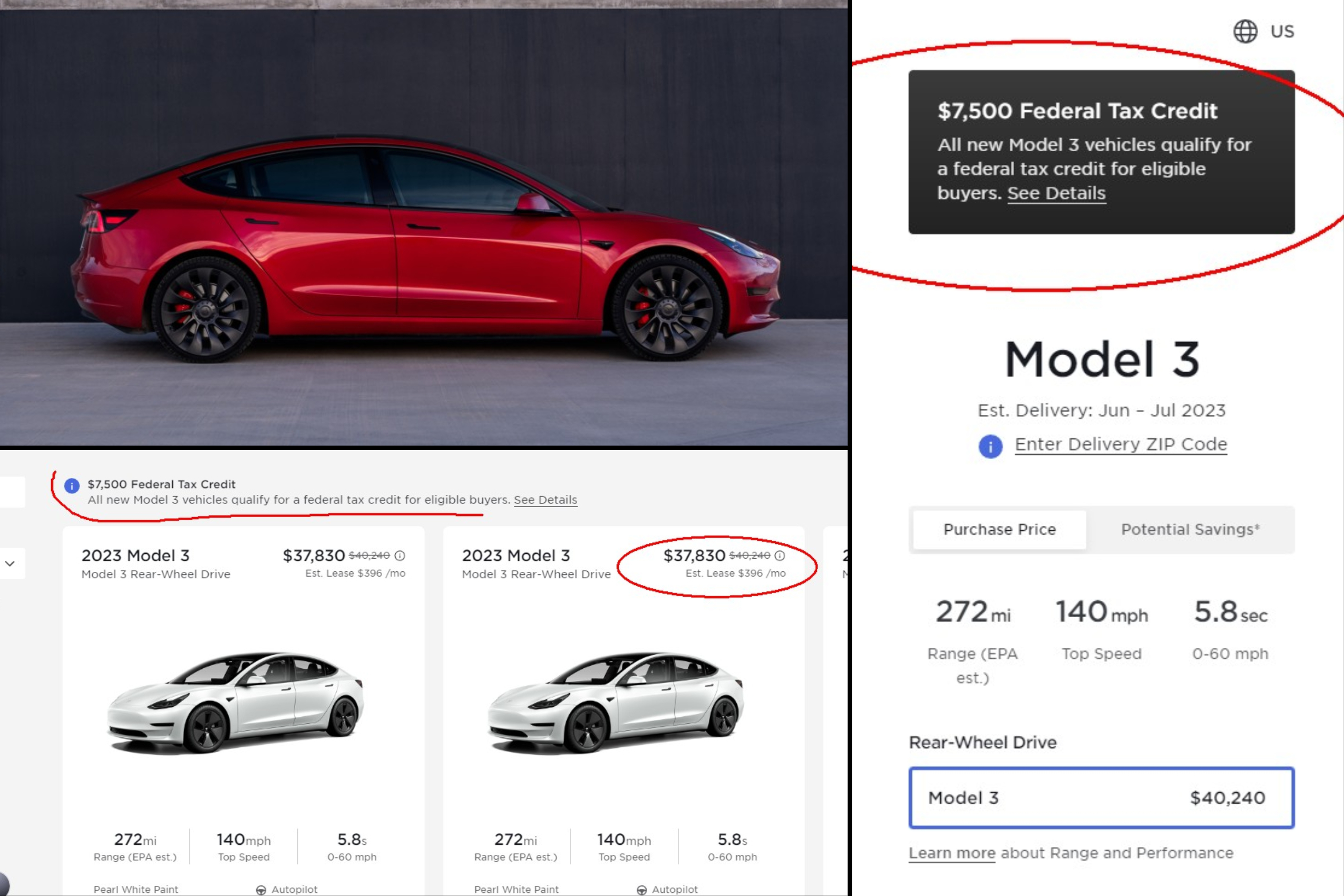 Tesla Lease Rebates Tax Credits Model 3