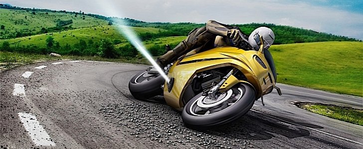 A gas thrust might help motorcycles recover from a skid