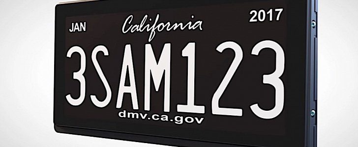 These days, California is experimenting with digital license plates