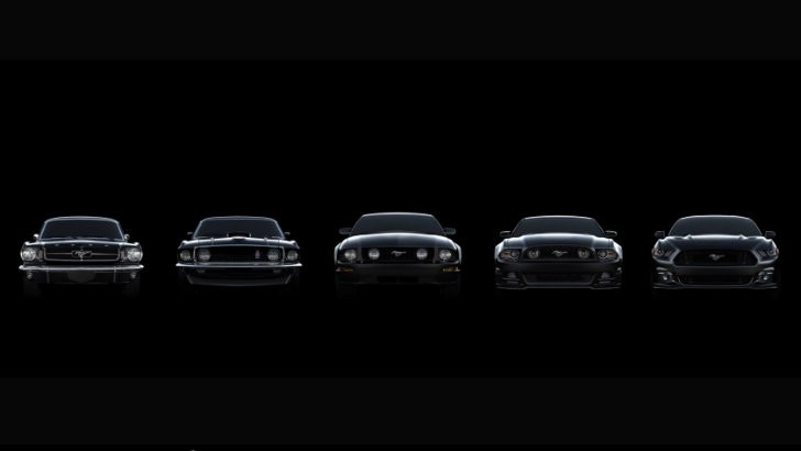 First, fifth and sixth generation Mustangs