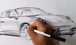 How to Draw a Porsche 911 Targa