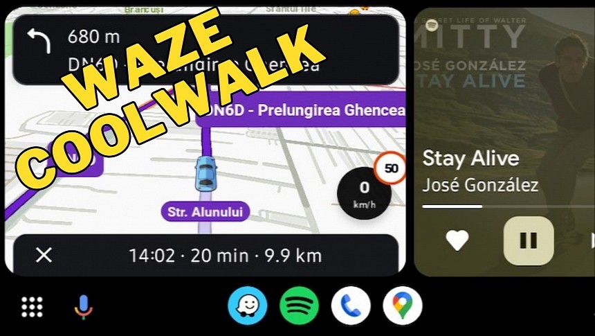 Waze on Android Auto Coolwalk