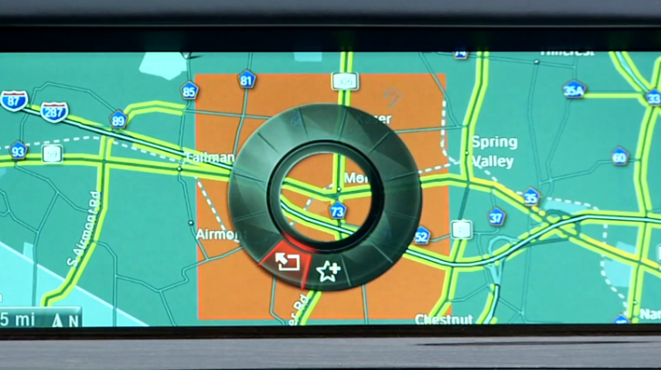 To Avoid Area on BMW's Navigation Screen