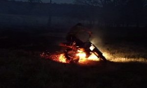 How to Put Out a Fire with a Motorcycle and Set the Bike Ablaze