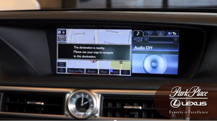 Lexus Destination on GPS