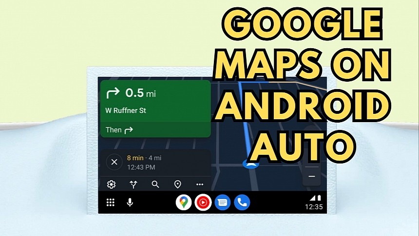 Google Maps is the default navigation app on Android Auto