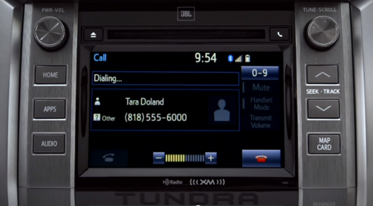Toyota Tundra Entune Phonebook