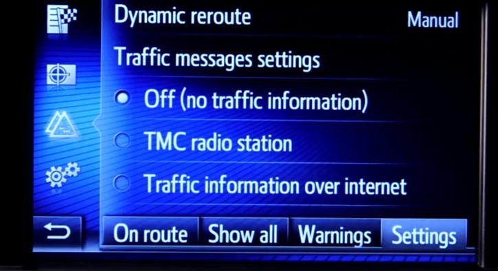 Toyota Touch 2 Real Time Traffic