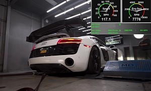 Howling Audi R8 V10 With VF Supercharger Hits the Dyno, Amps Horsepower With Each Pull