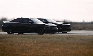 HPE900 Dodge Charger Hellcat Meets the Mighty Demon, Huge Gap Calls for Rematch