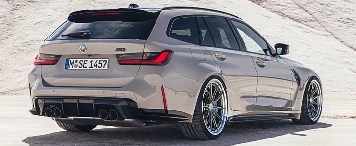 Lowered BMW M3 Touring on HRE S104SC rendering by hre_wheels