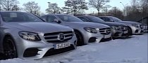 Huge Stash of Mercedes-Benz E-Class Press and Presentation Cars Filmed