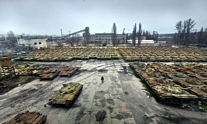 Hundreds of Abandoned Tanks Photographed at Secret Ukrainian Site