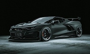 “Hungry” Mid-Engine Chevy Camaro Looks Like It Swallowed a Corvette Z06 Whole