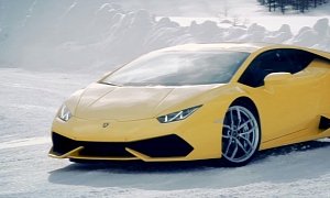 Huracan Goes Ice Drifting for Lamborghini Winter Academy 2015 Teaser