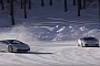 Huracans Pulling Drift Battles at Lamborghini’s Winter Academy. Dear Santa...