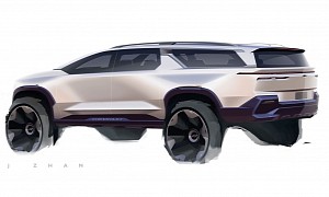 Hypothetical Chevy SUV Presented by GM Design Has Lifted Traverse or Tahoe Vibes?