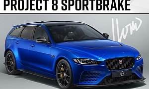 Hypothetical Jaguar XE SV Project 8 Sportbrake Laughs at BMW's M3 Touring and AMG's C 63