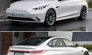 Hypothetical Tesla Model 2 Sedan Comes Fast to Battle the Mass-Market Fisker Vision