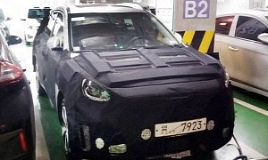 Hyundai Electric SUV Spotted Charging in South Korean Supermarket Parking Garage