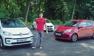 Hyundai i10, Suzuki Celerio and VW Up! Compete in Small Car Comparison