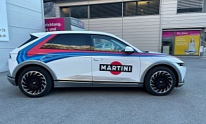 Hyundai Ioniq 5 Dons Lancia Delta-Inspired Martini Racing Livery