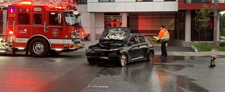 Hyundai Kona caught fire in Quebec
