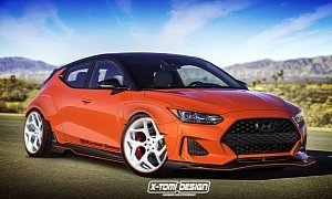 Hyundai Veloster Rocket Bunny, Convertible and Base-Spec Rendered