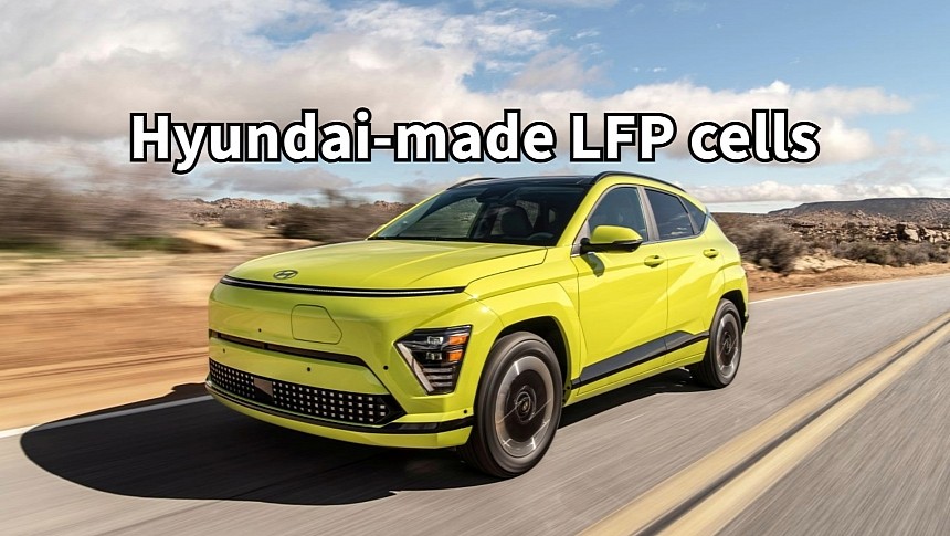 The Kona EV will soon use Hyundai-made LFP cells