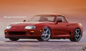 Iconic Toyota Supra Mk4 Easily Morphs Into Impossible yet Tasteful Sports Truck