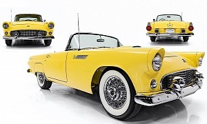 I’d Rather Blow $80K on This Goldenrod 1955 Ford Thunderbird Than on a Brand New Mercedes