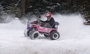 Idaho Man Supercharges 450cc Barbie Jeep, Does Snow Drifting, Donuts, and Jumps