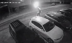 Idiot Arsonist Throws Molotov Cocktail at Building, Hits Parked BMW Instead