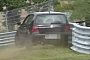 Idiot Crashing His VW Golf on the Nurburgring Looks Like a Horror Pinball Game