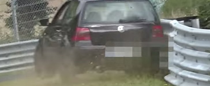 VW Golf IV Nurburgring crash