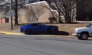 Idiot Driver Crashes Mustang at Local Cars and Coffee Event