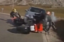 Idiot Driver Smashes 4 Bikes in Head-On Crash