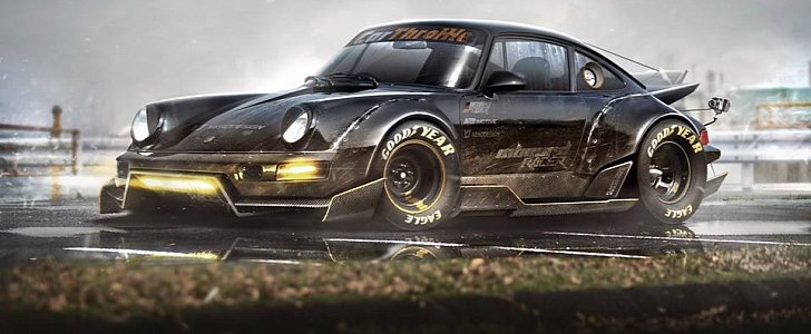Mad Max Porsche 911 rendering