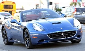 Iggy Azalea Seen Driving an Ice Blue Ferrari California, It’s Not Hers