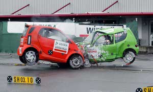 IIHS Front-to-Front Crash Test, Small Vs Midsized