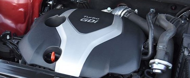 2.0-liter turbocharged engine in a Hyundai Santa Fe