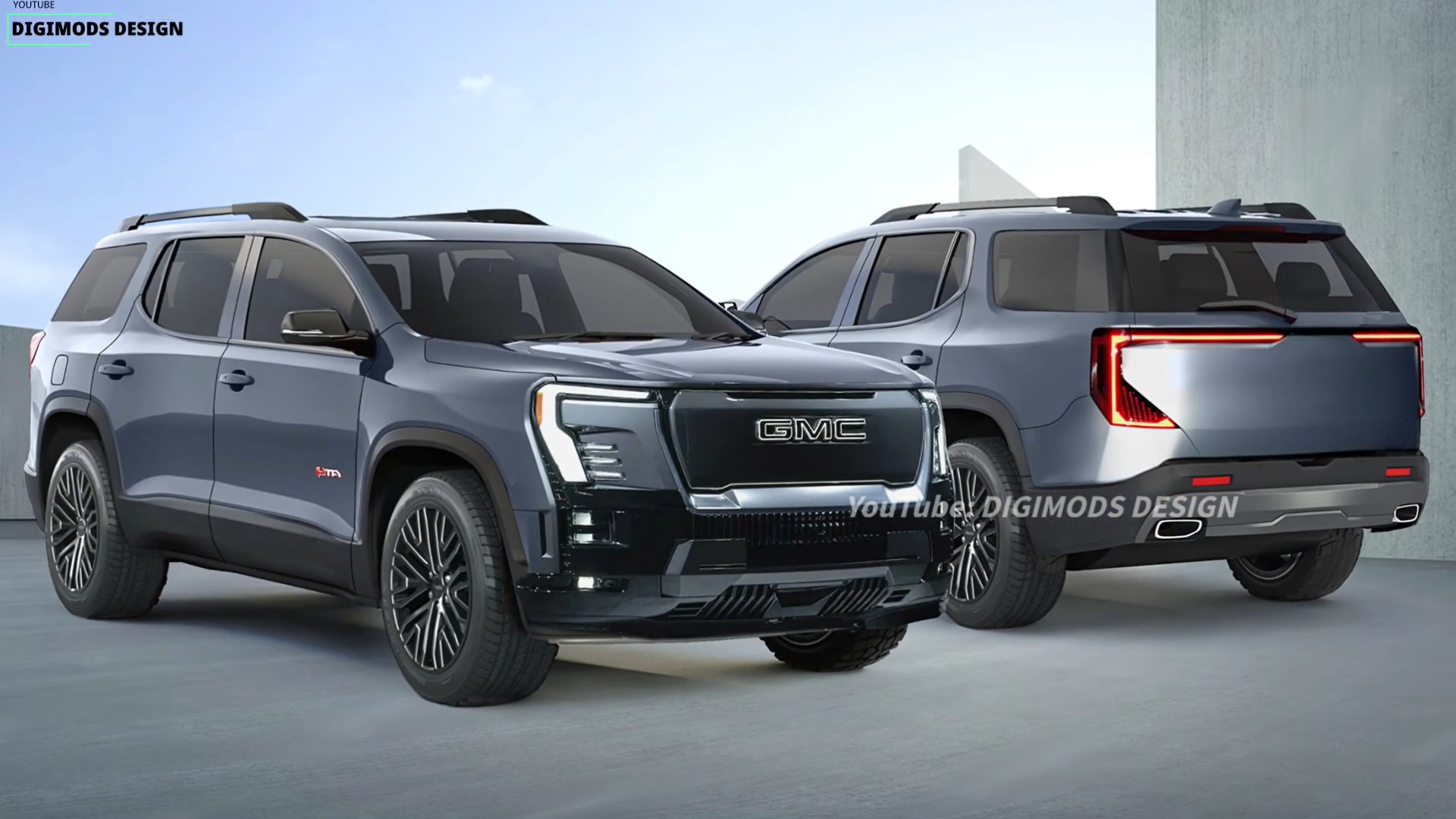 Imagined 2025 GMC Acadia Adopts the Sierra EV's Styling but Keeps ICE