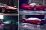 Imagined Alfa Romeo P7, Lancia EV, and Ferrari AI Concepts Show Fine European Design Cues