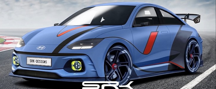 Hyundai Ioniq 6 N Coupe rendering by SRK Designs