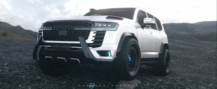 Toyota Land Cruiser GR Sport off-road SUV rendering by carmstyledesign