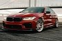 Imola Red BMW M5 Is One Angry-Looking Super Sedan With a Thing for Pricey Wheels