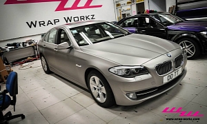 Imperial Blue BMW Turns Frozen Silver at Wrap Workz