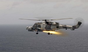 In a First, Wildcat Helicopter Fires Lightweight Missiles at "Big Red Tomato" Target