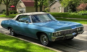 In Storage for Years: Nantucket Blue 1967 Impala Convertible Needs a New Home