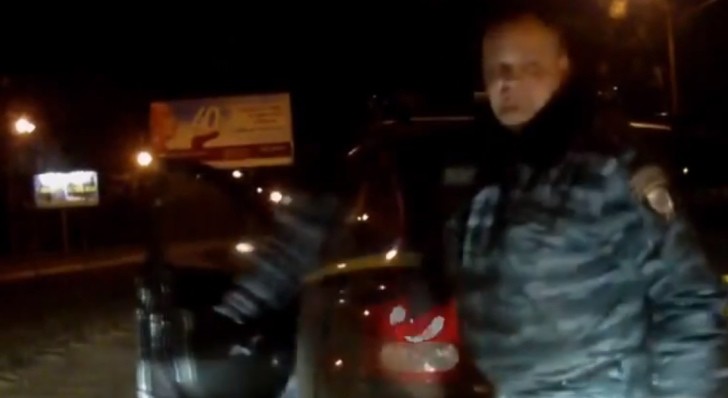 Ukrainian police road rage